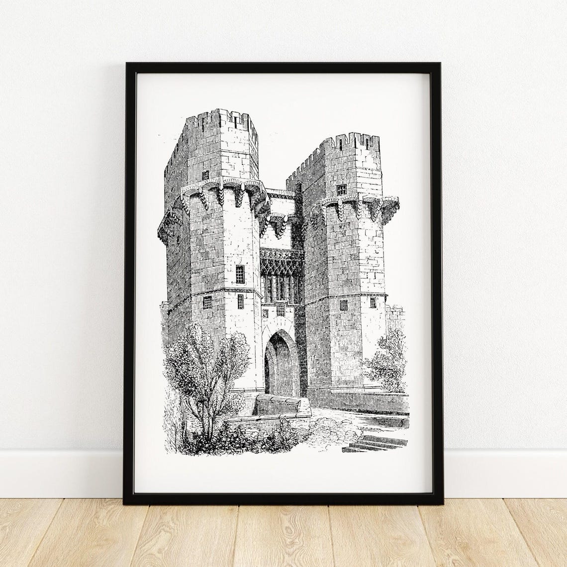 Puerta De Serranos Valencia Gothic Gate Towers Engraving Print