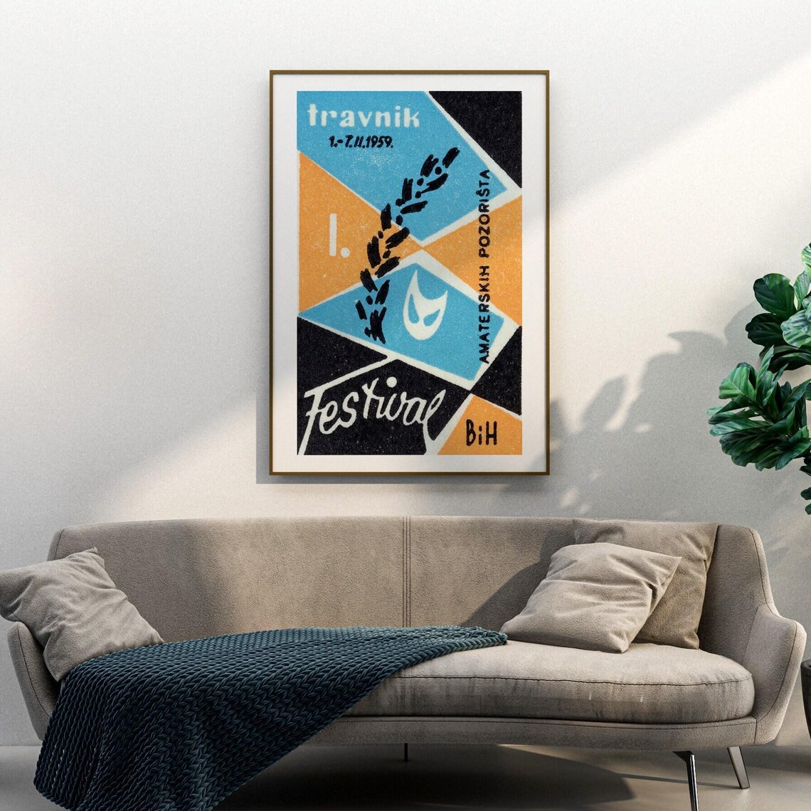 Theatre Festival Matchbox Vintage Eastern Europe Poster - Image 3