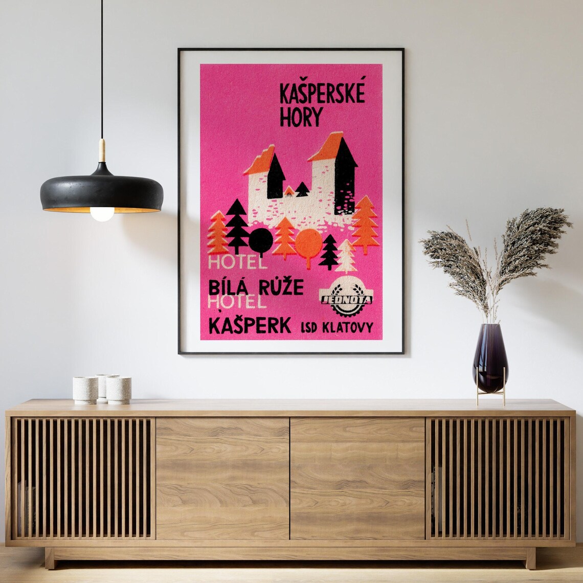 Kasperske Hory Hotel Bila Ruze Castle Czech Vintage Travel Poster - Image 4