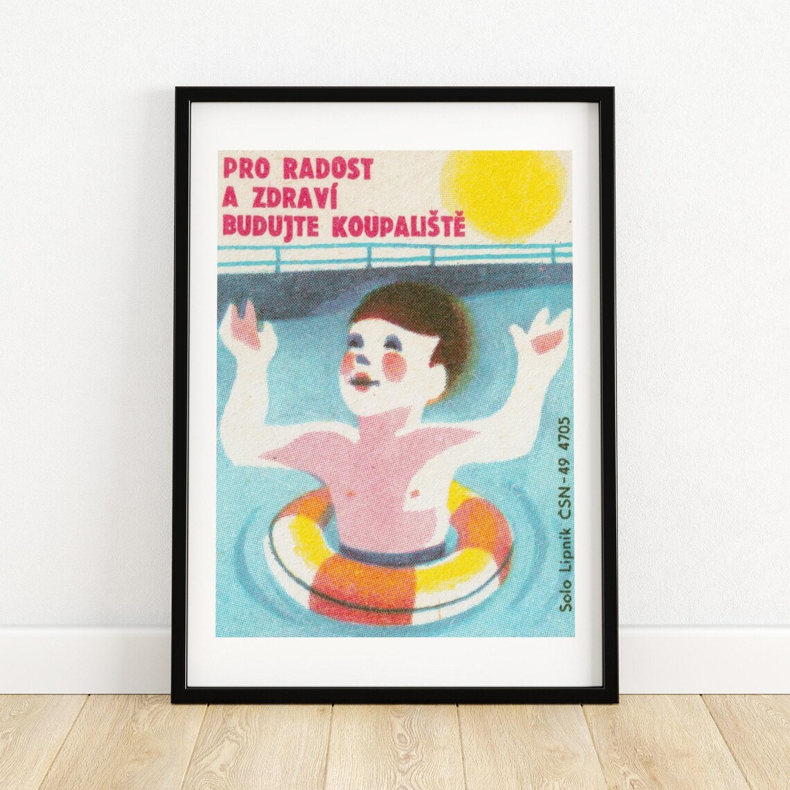 Swimming For Joy And Health Vintage Poster Print