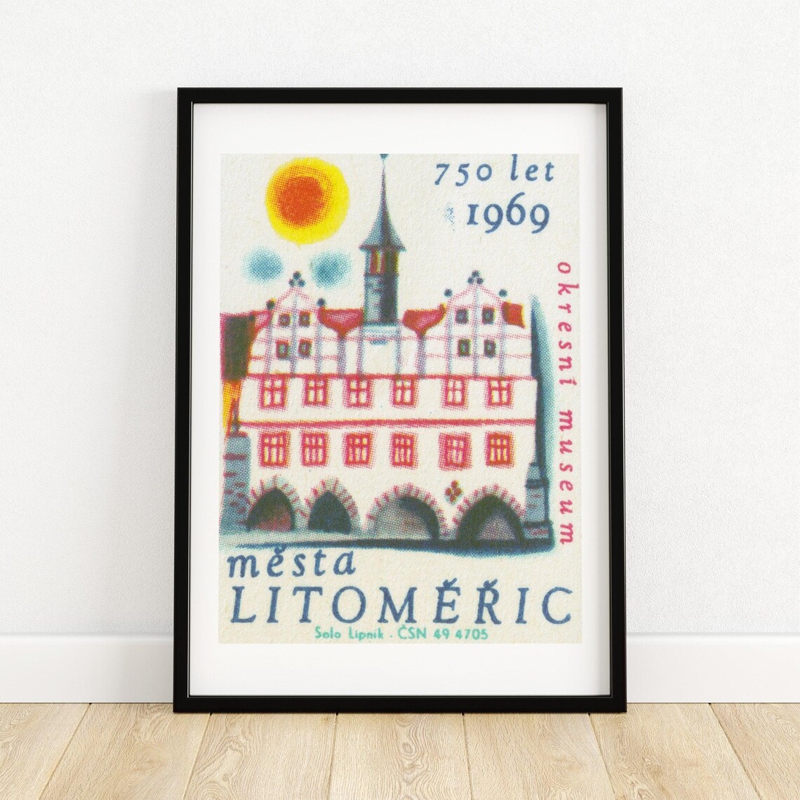 City Of Litomelic Vintage Matchbox Travel Poster