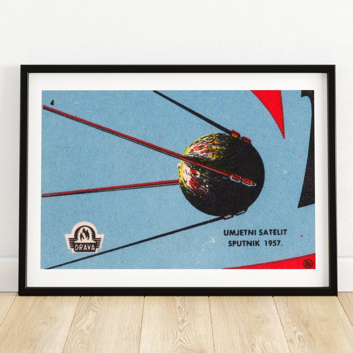 Sputnik Satellite Vintage Yugoslavia Poster Print