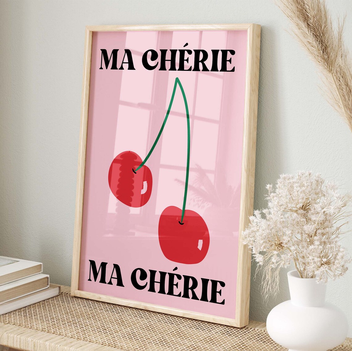 Retro Cherry Pop Art Fruit Poster, Modern Kitchen Art - Image 3