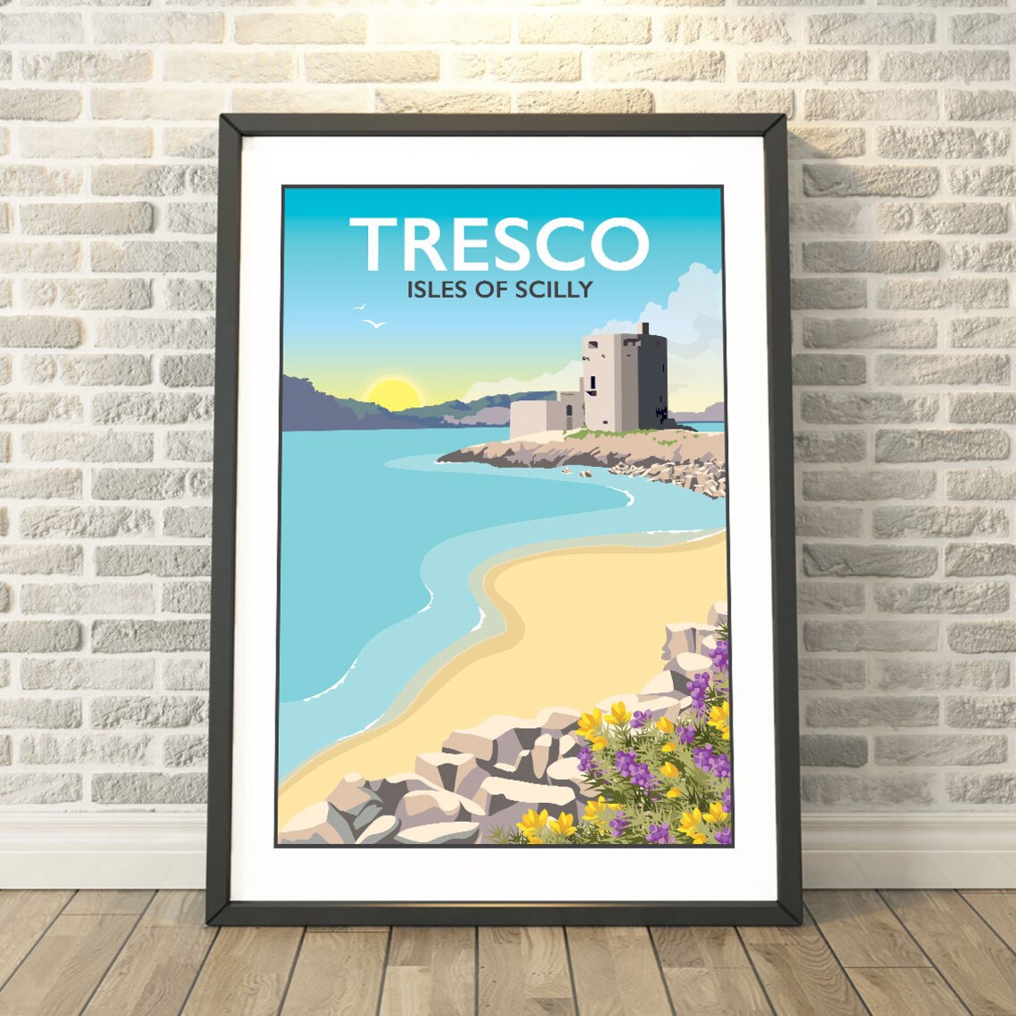 Tresco Isles of Scilly Travel Poster, Memory Print