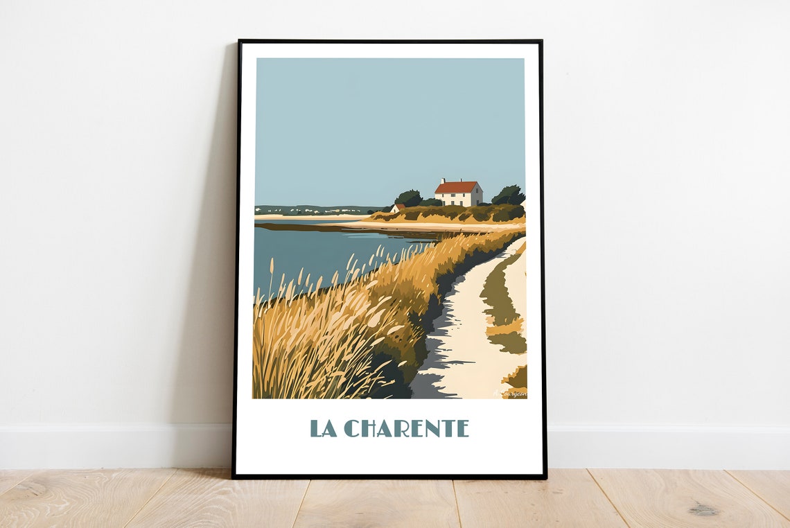 Handmade Charente Poster Wall Art Modern Travel Framed Birthday Home Made Decor Gift Vector Illustration Print Painting Custom