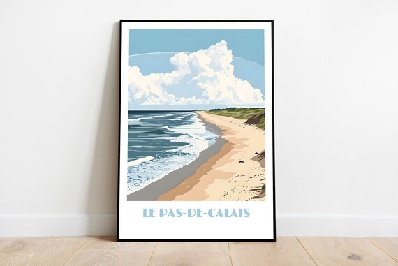 Handmade Pasdecalais Poster Wall Art Modern Travel Framed Birthday Home Made Decor Gift Vector Illustration Print Custom Text