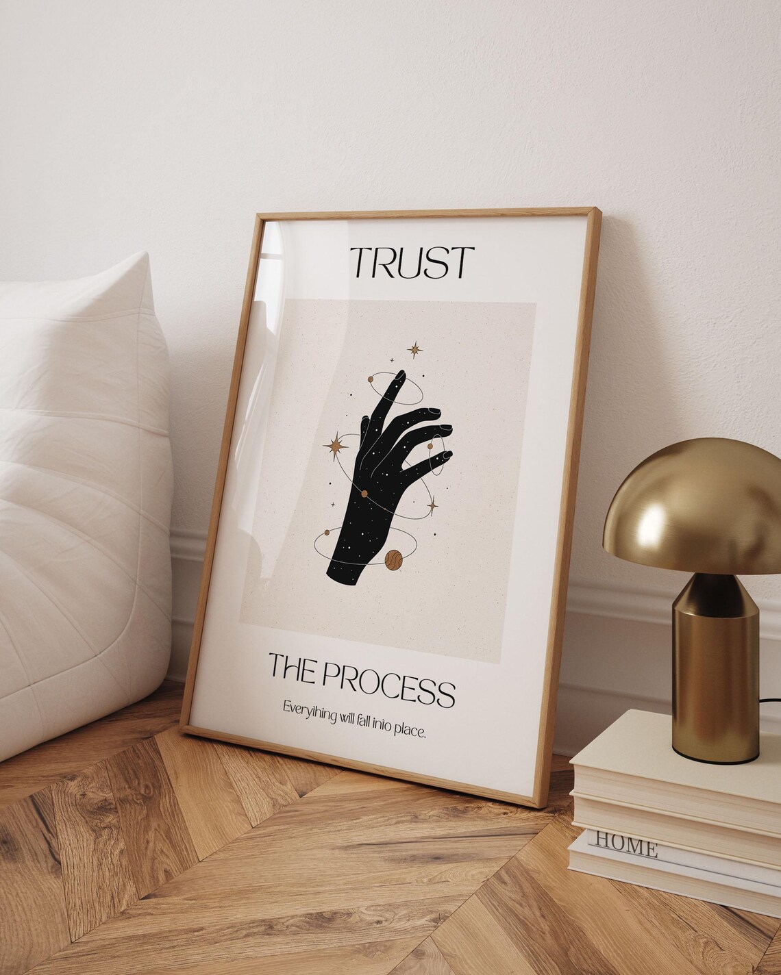 Trust The Process Quote Art Print, Boho Wall Art