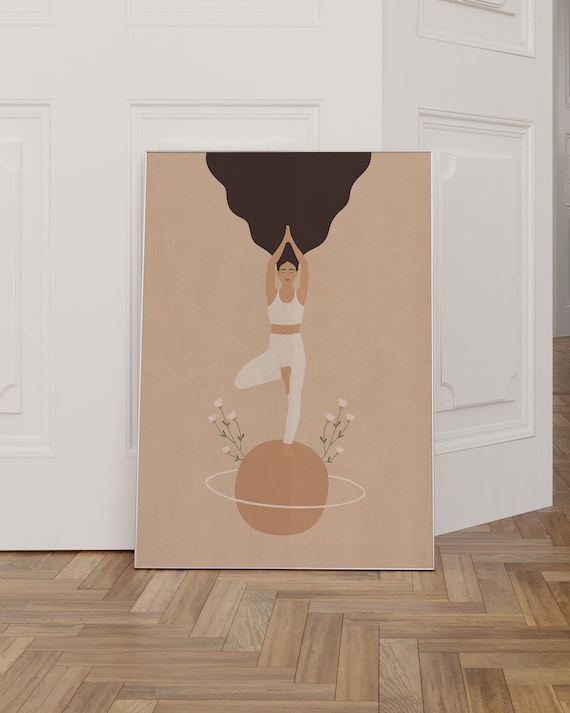 Yoga Pose Print, Spiritual Meditation Wall Art