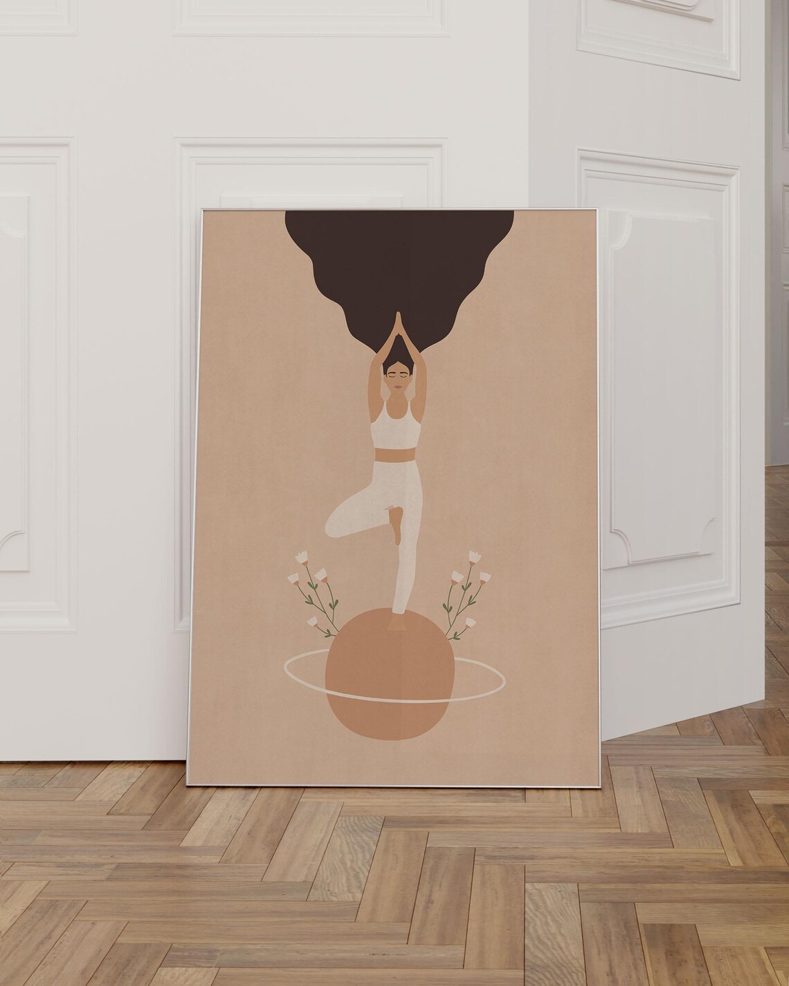 Yoga Pose Print, Spiritual Meditation Wall Art