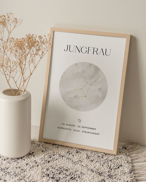Virgo Constellation Zodiac Poster, Astrology Gift