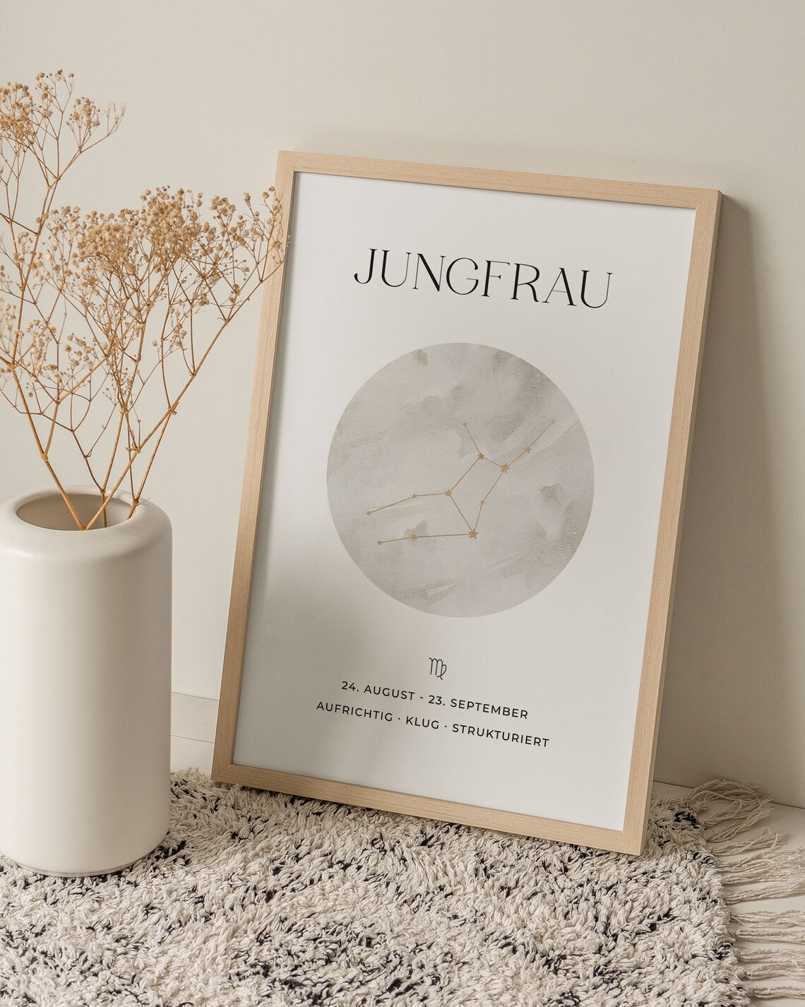 Virgo Constellation Zodiac Poster, Astrology Gift