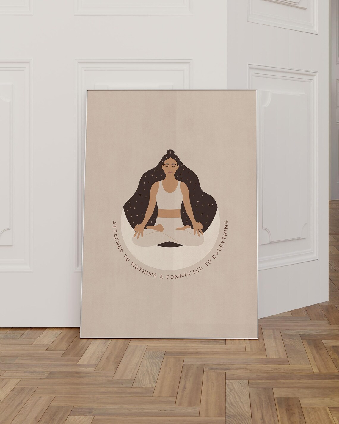 Yoga Poster Connected Everything Spiritual Art Print