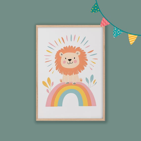 Nursery Decor Baby Room Wall Art Nursery Decor Prints Animal Boho Kids Room Decor Instant Playroom Print