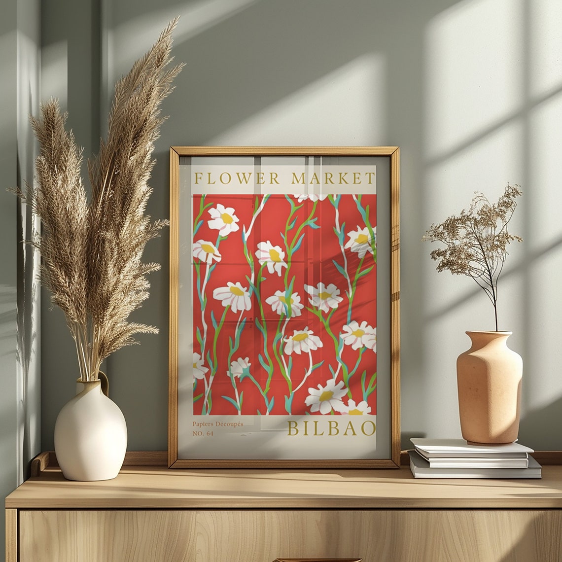 Bilbao Flower Market White Daisy Botanical Gallery Wall Print - Image 2