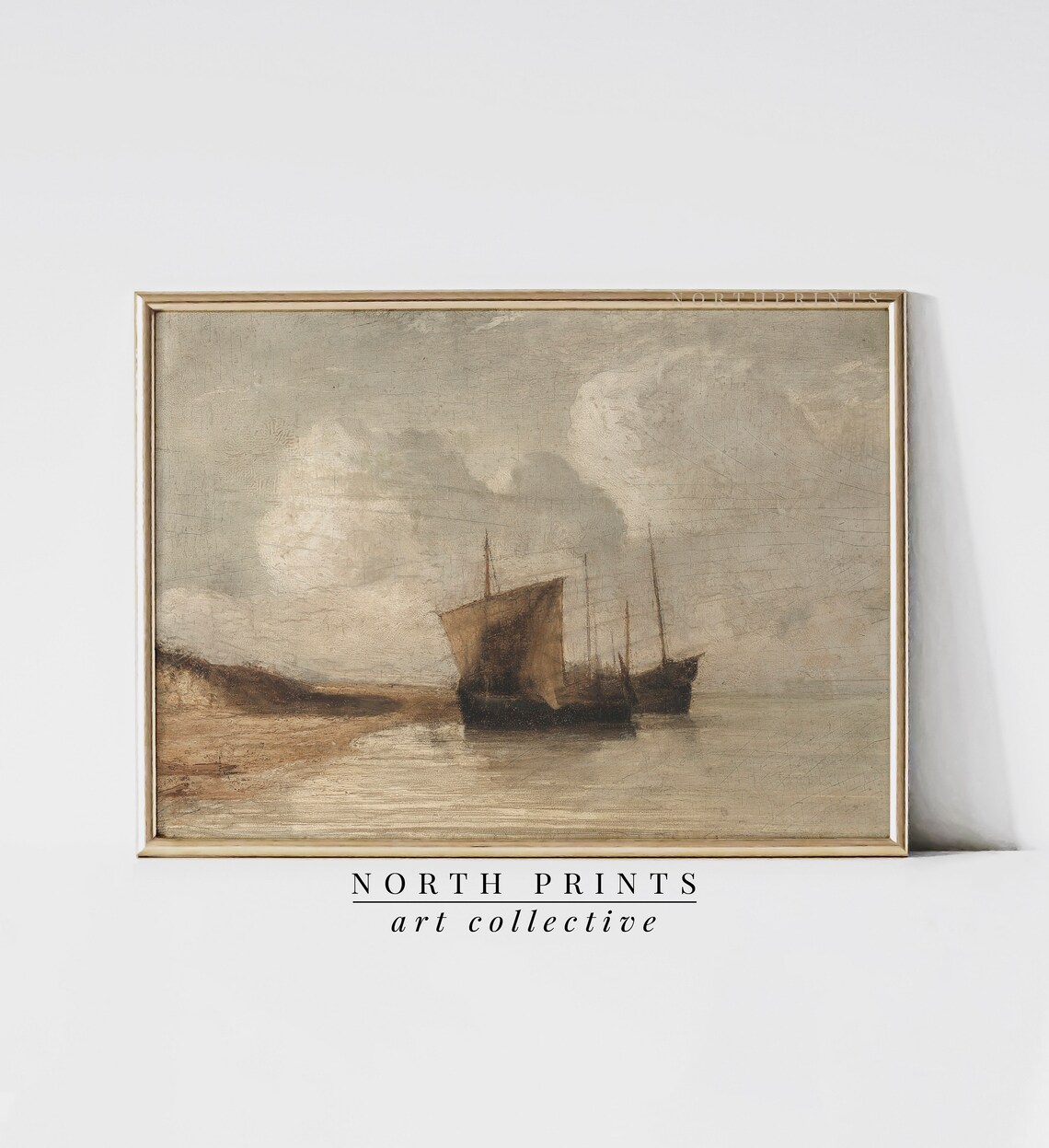 Rustic Vintage Sailboats, Coastal Art Print - Image 2