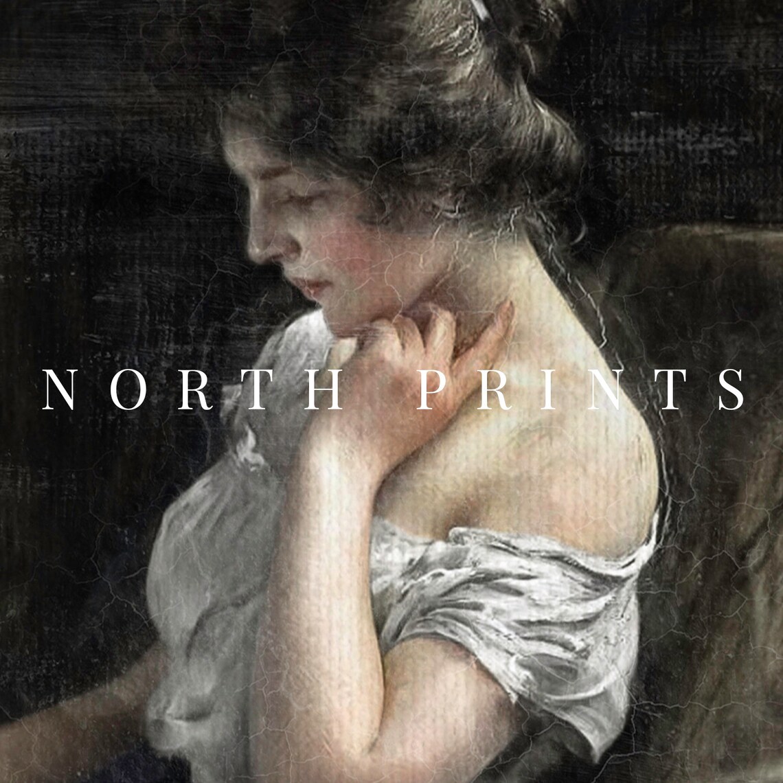 Reading Portrait Painting Dark And Moody Antique Wall Art North Prints 6 03 - Image 4
