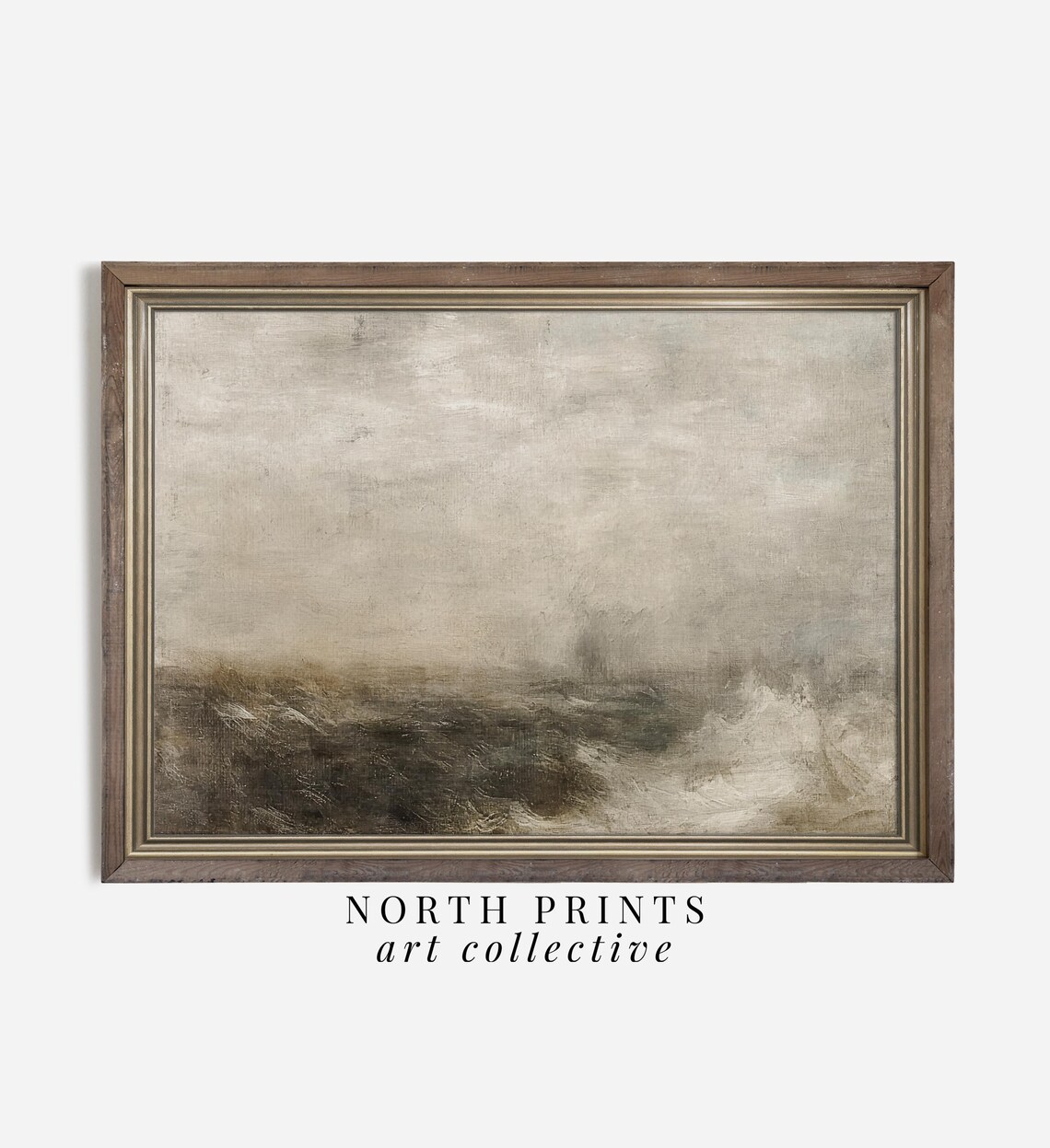 Moody Abstract Seascape Art Print, Modern Coastal - Image 4