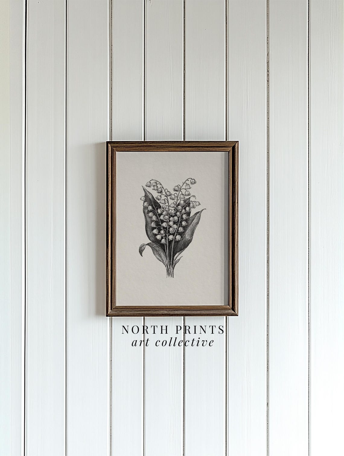 Lily Of The Valley Botanical Sketch Vintage Birth Flower Poster - Image 3