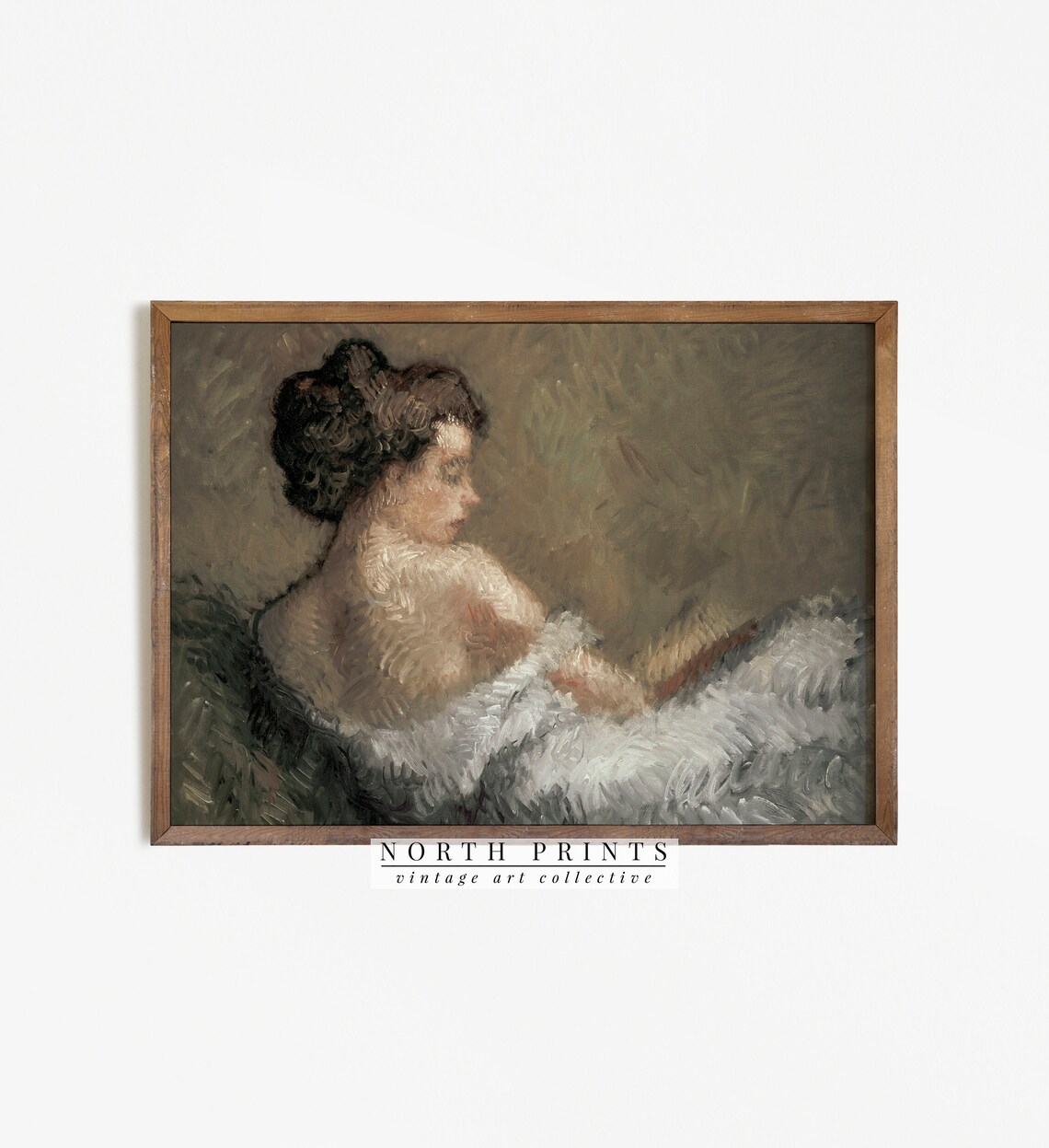 Vintage European Portrait and Floral Art Print - Image 3