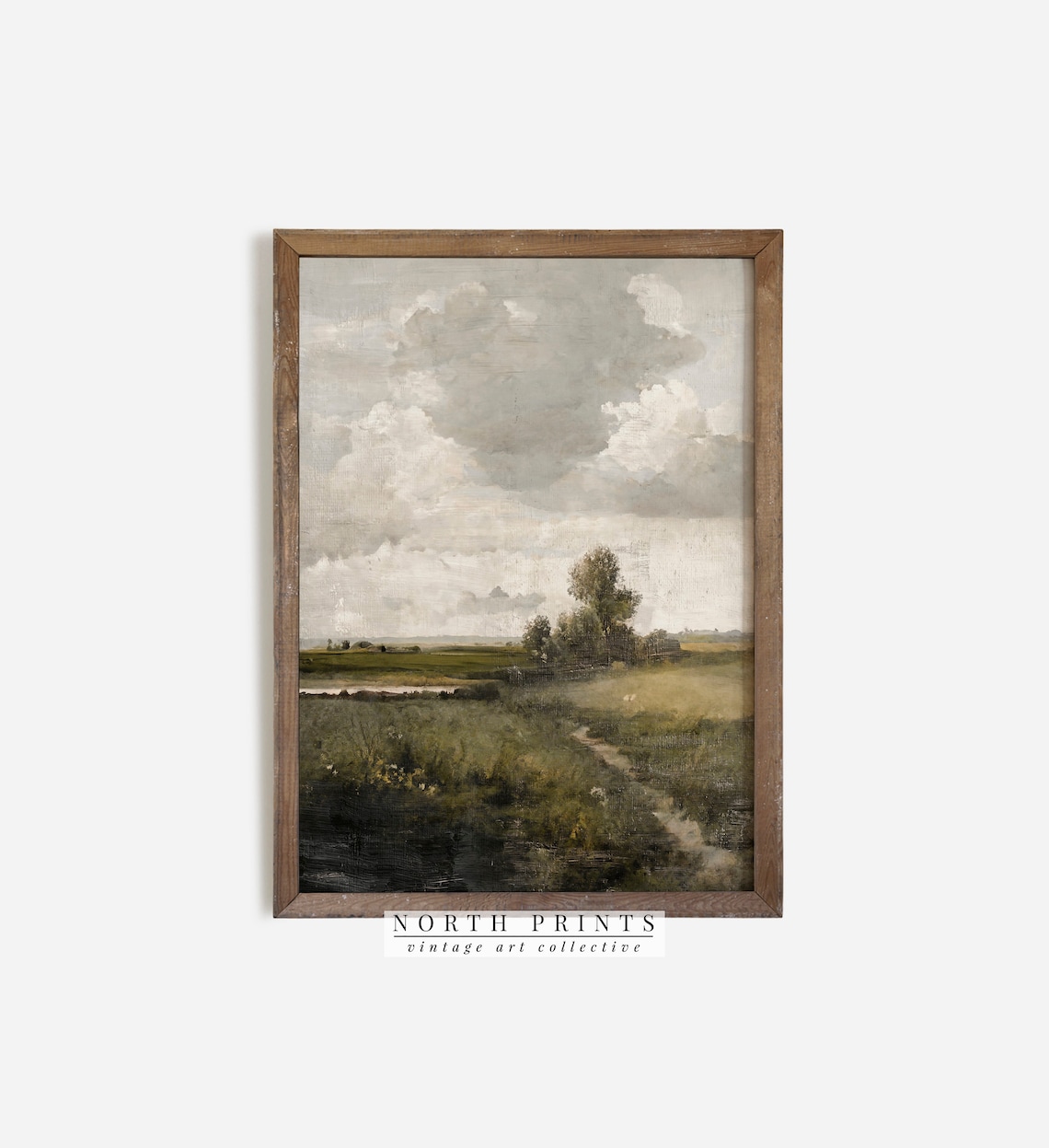 Rustic Country Vertical Landscape, Vintage North Art Print - Image 3