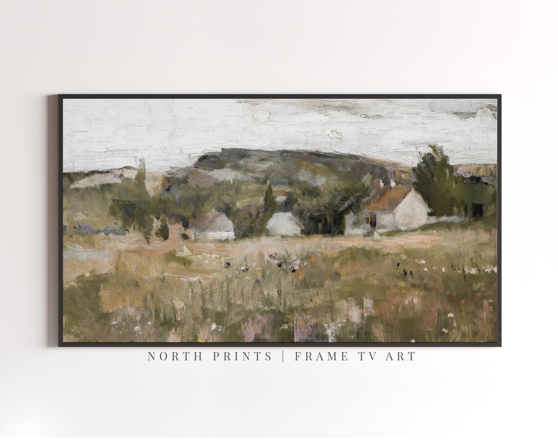 Summer Landscape Painting, Country Farmhouse Art Print - Image 2