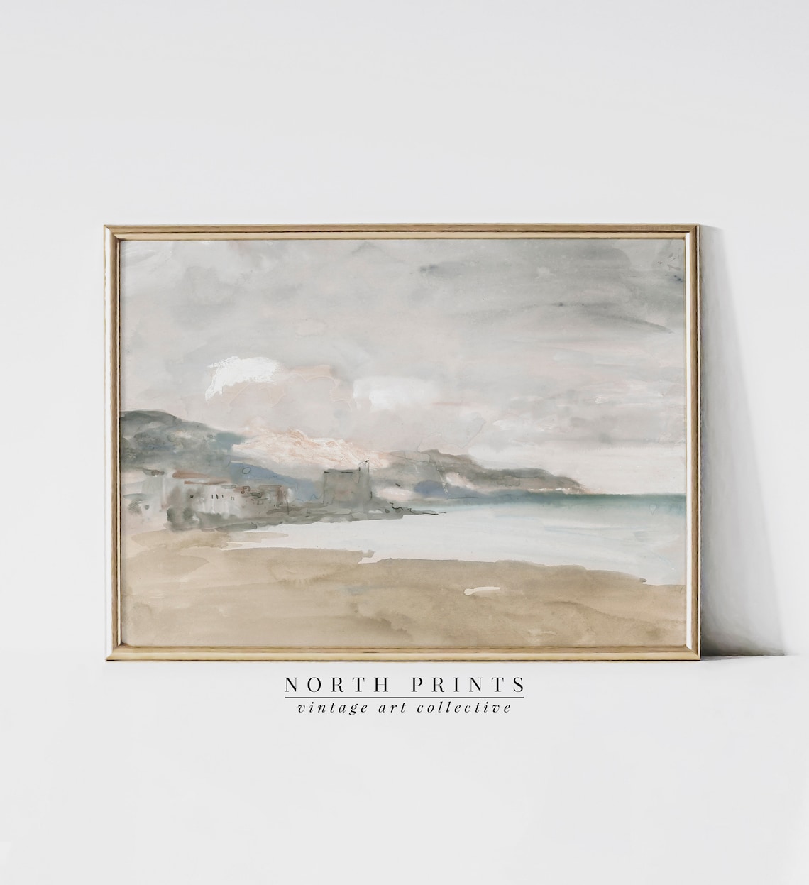Neutral Summer Coastal Vintage Art Print