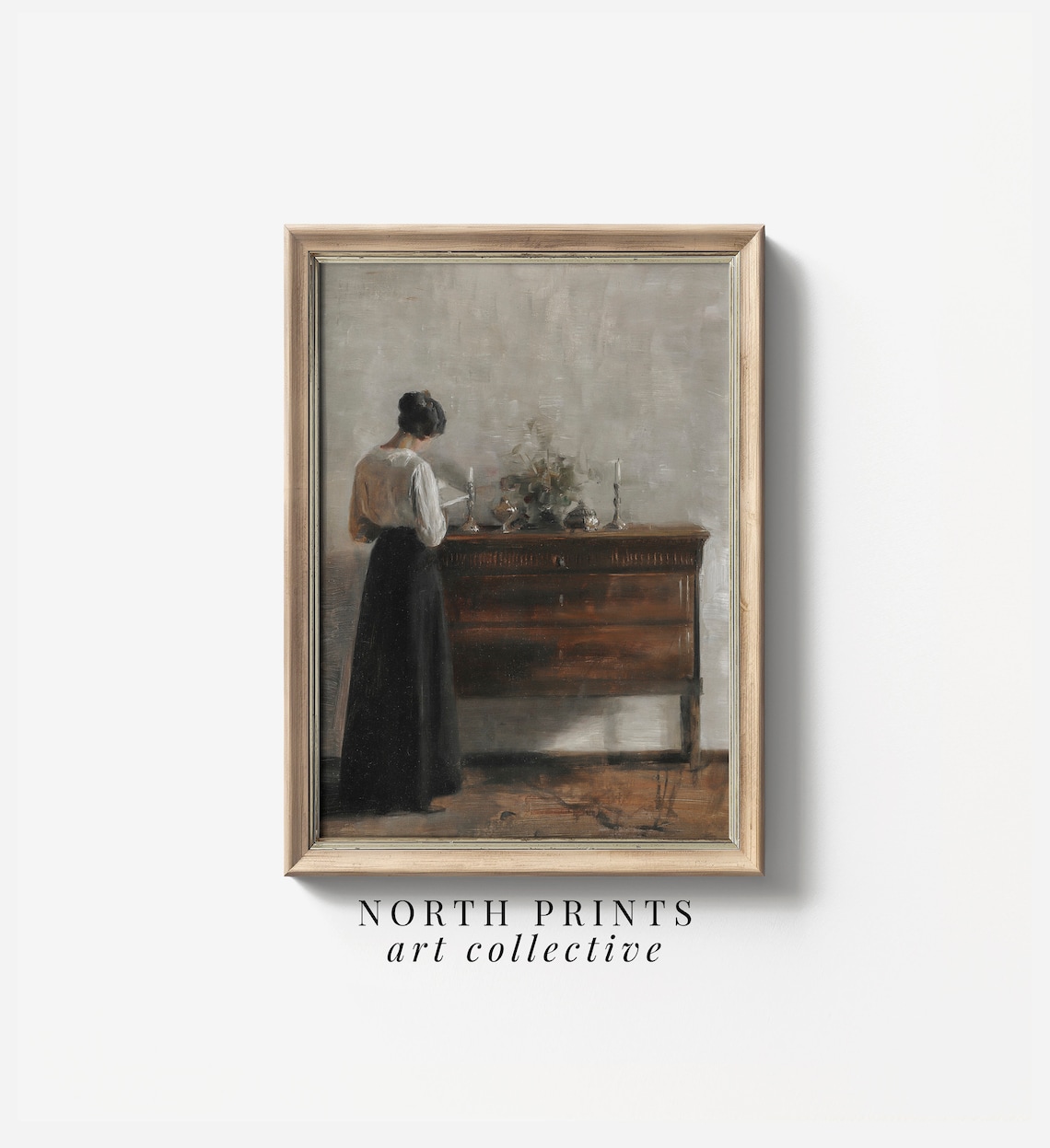 Portrait of Woman Reading Book, Vintage Wall Art