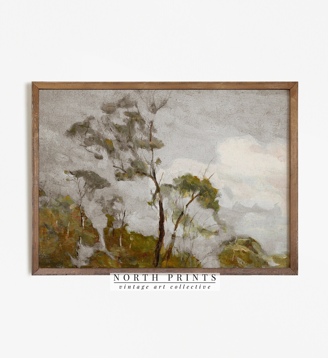 Modern Farmhouse Landscape Scene Vintage Art Print - Image 4