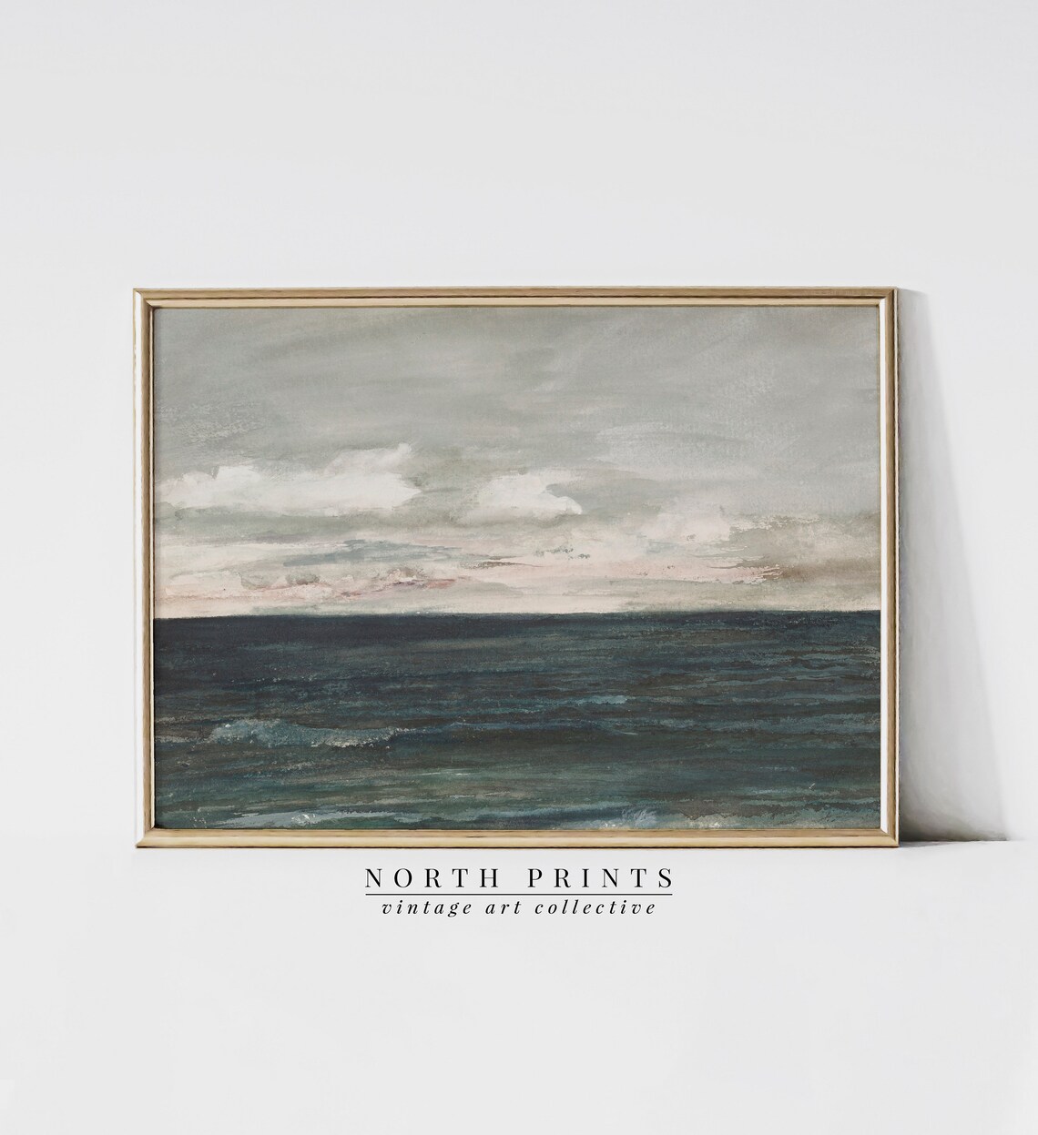 Vintage Seascape Dark Moody Ocean Poster - Image 4