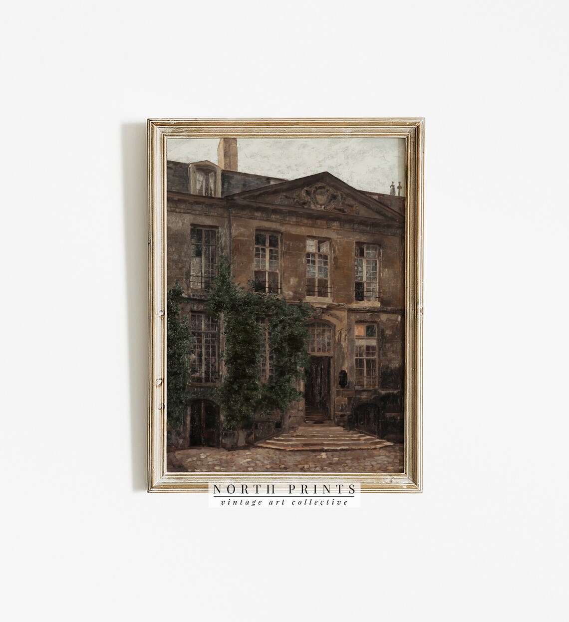 Vintage French Architecture Art Print, Warm Brown Aesthetic - Image 2