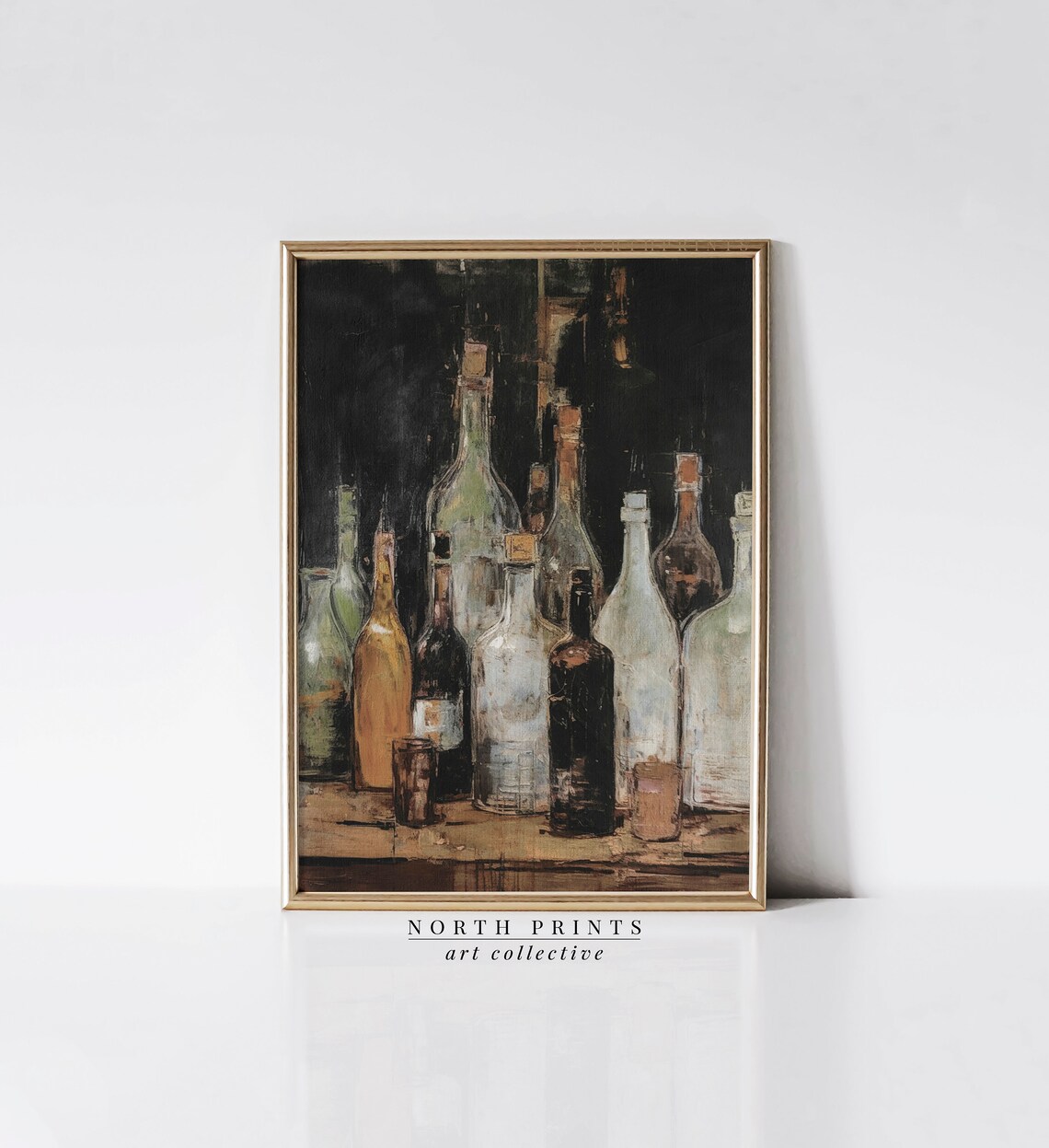 Abstract Bottle Vintage Fine Art Print, Dining Room - Image 3