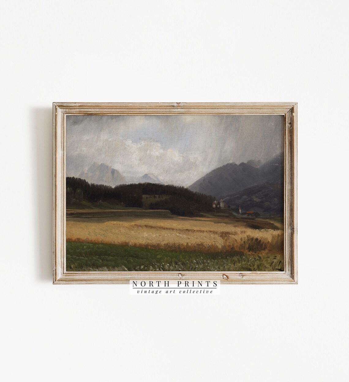 Moody Landscape Print Summer Nature Vintage Painting 654 - Image 2