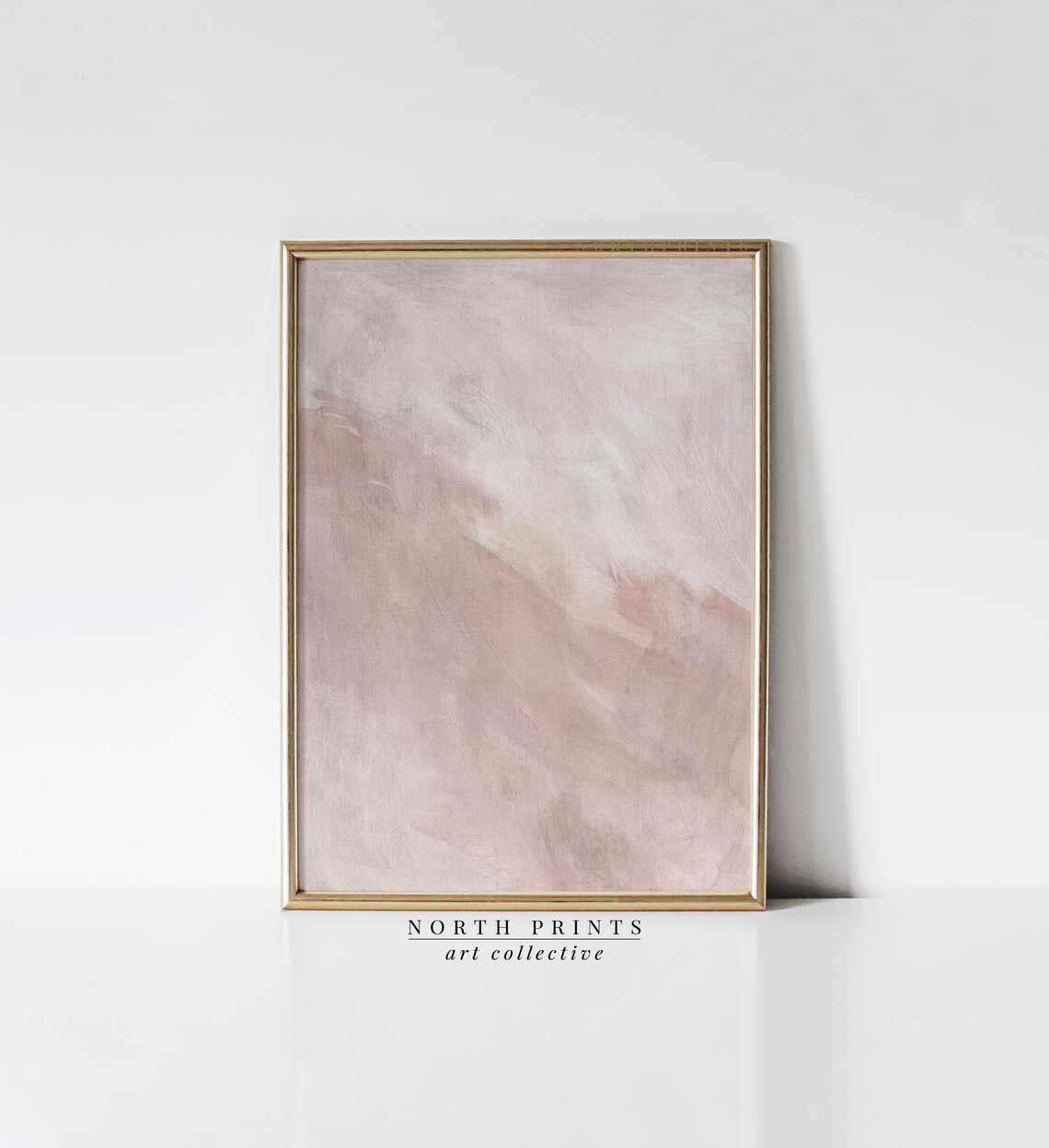 Blush Pink Abstract Statement Print, Scandinavian