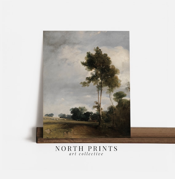 Old French Country Scenery Wall Art Moody Vintage Landscape Painting North Prints 7 74