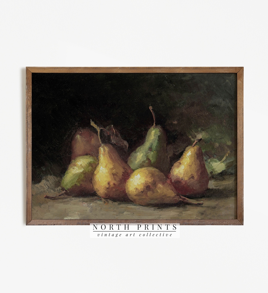 Vintage Kitchen Still Life, Moody Pear Art Print - Image 2