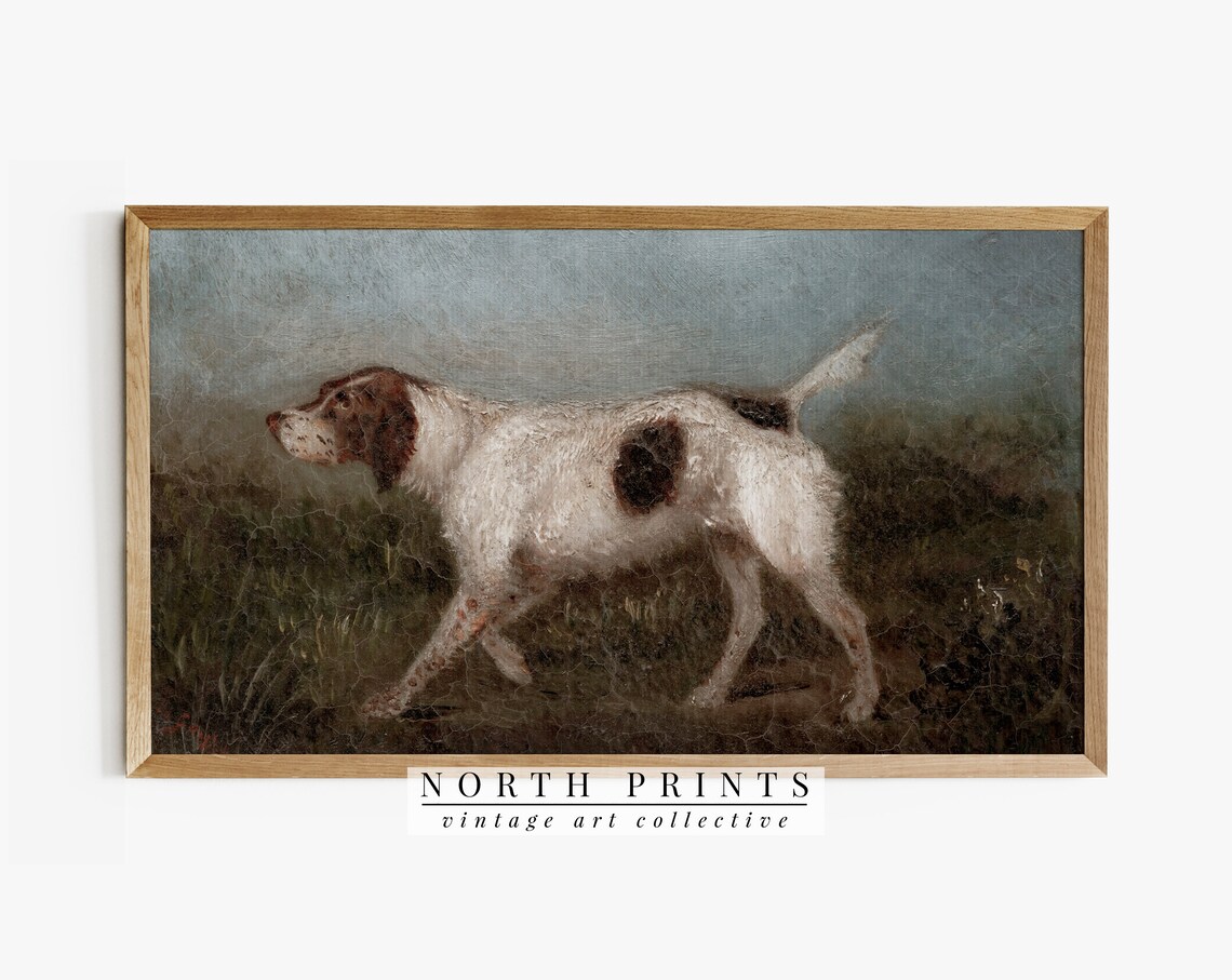 Vintage Hunting Dog Painting Art North Prints