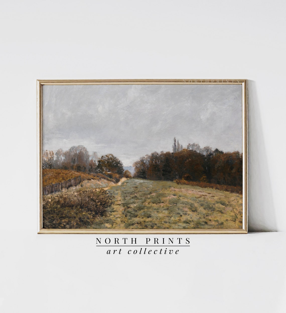 Vintage Fall Landscape Painting Wall Art Rustic Fall Country Scenery Print Fine Art North Prints 6 79 - Image 4