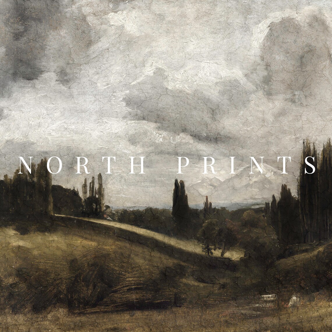 Moody English Countryside Vintage Landscape Art Print - Image 4