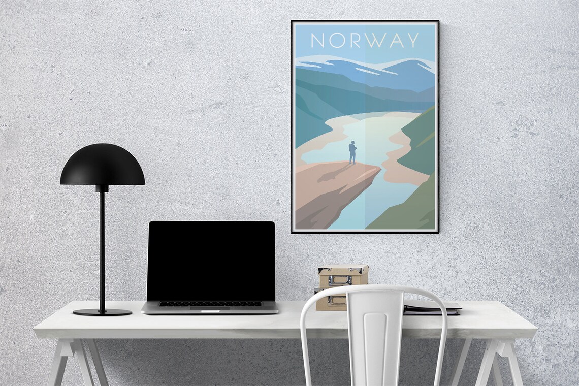 Norway Vintage Travel Poster, Minimalist Art Print - Image 3