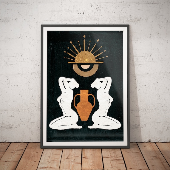 Female Celestial No7 Boho Art Print