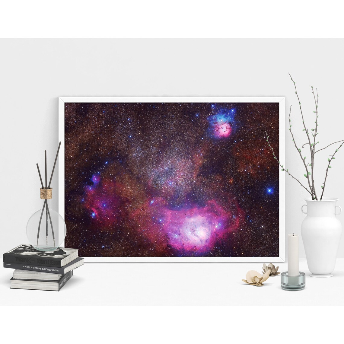 Purple Pink Nebulae Cosmic Galaxy Dance Deep Space Art Poster - Image 3