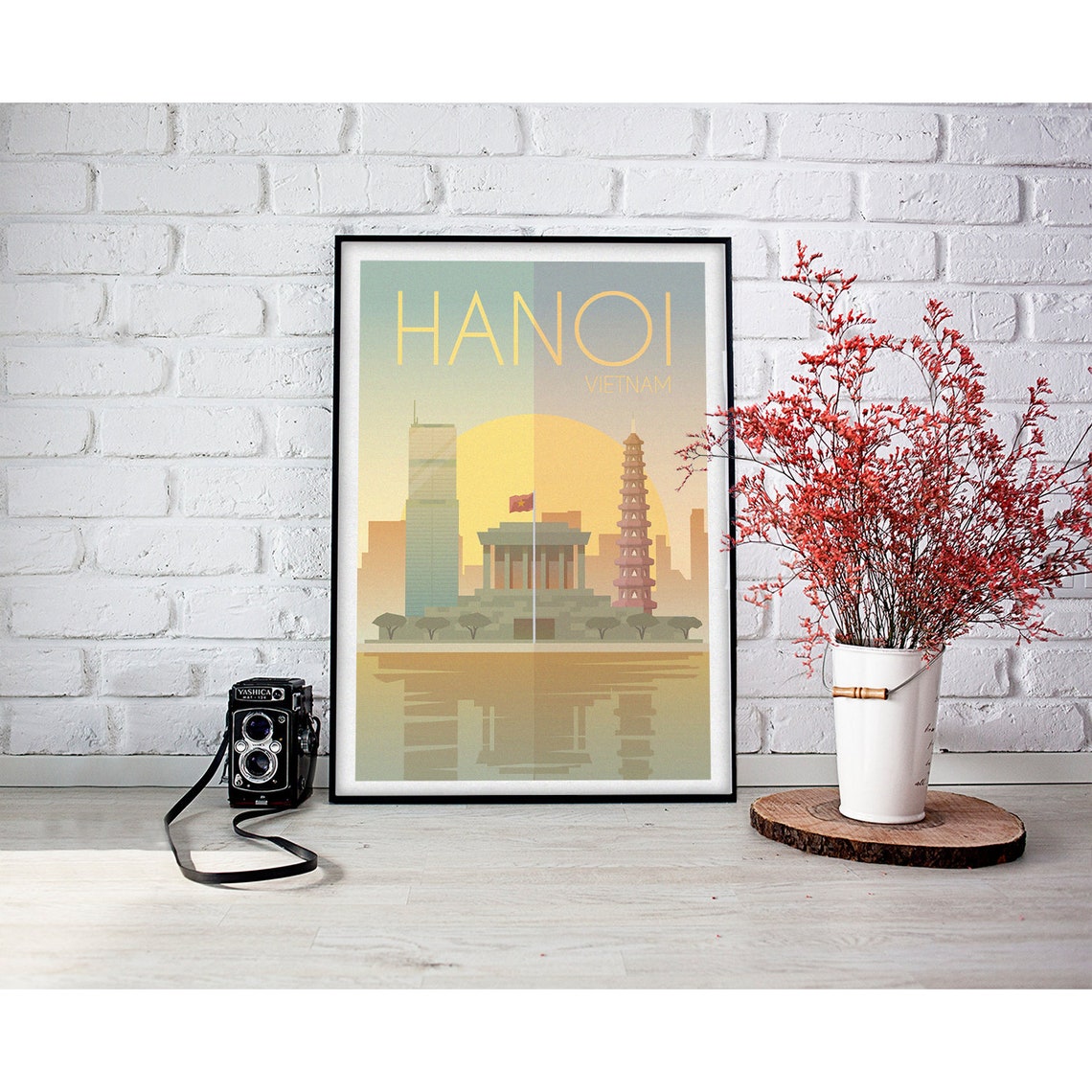 Vietnam Poster Vintage Travel Poster Minimalist Art Prints Travel Gifts Travel Art Deco Posters Wall Hangings - Image 2