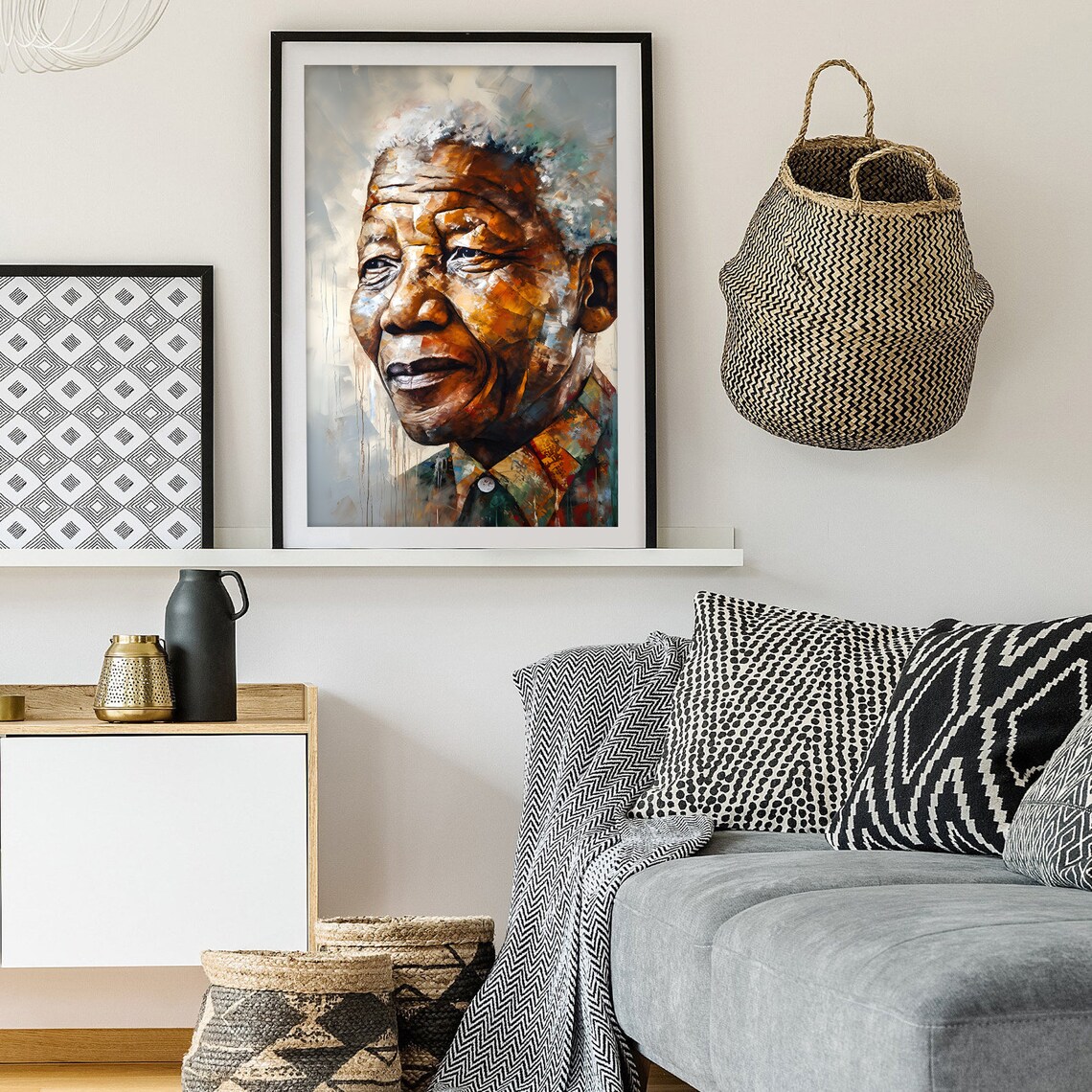 Nelson Mandela South Africa Abstract Art Print - Image 2