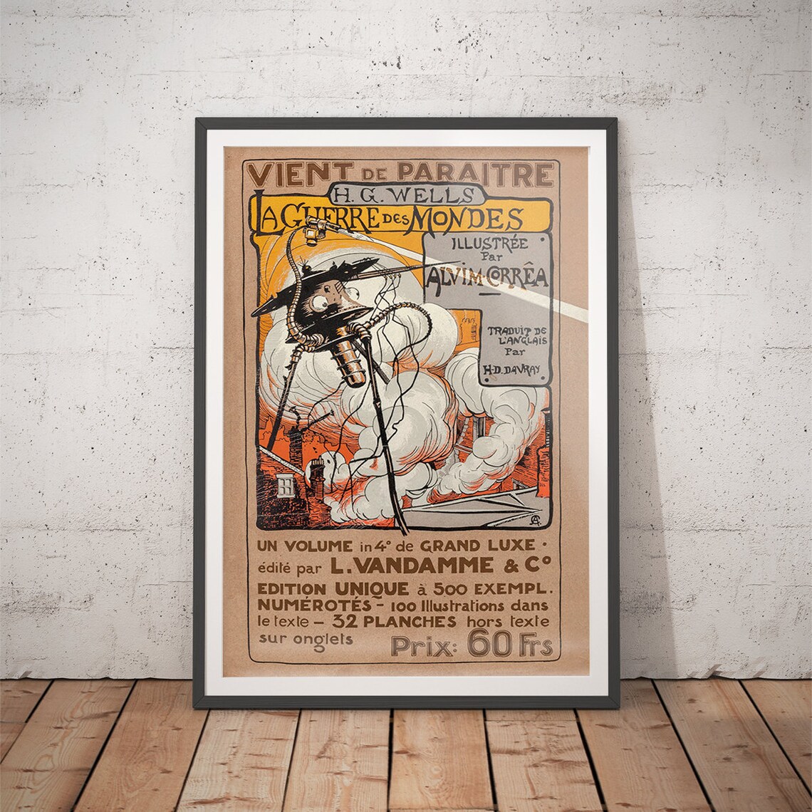War Of The Worlds Literary Art Print, Book Lover Gift