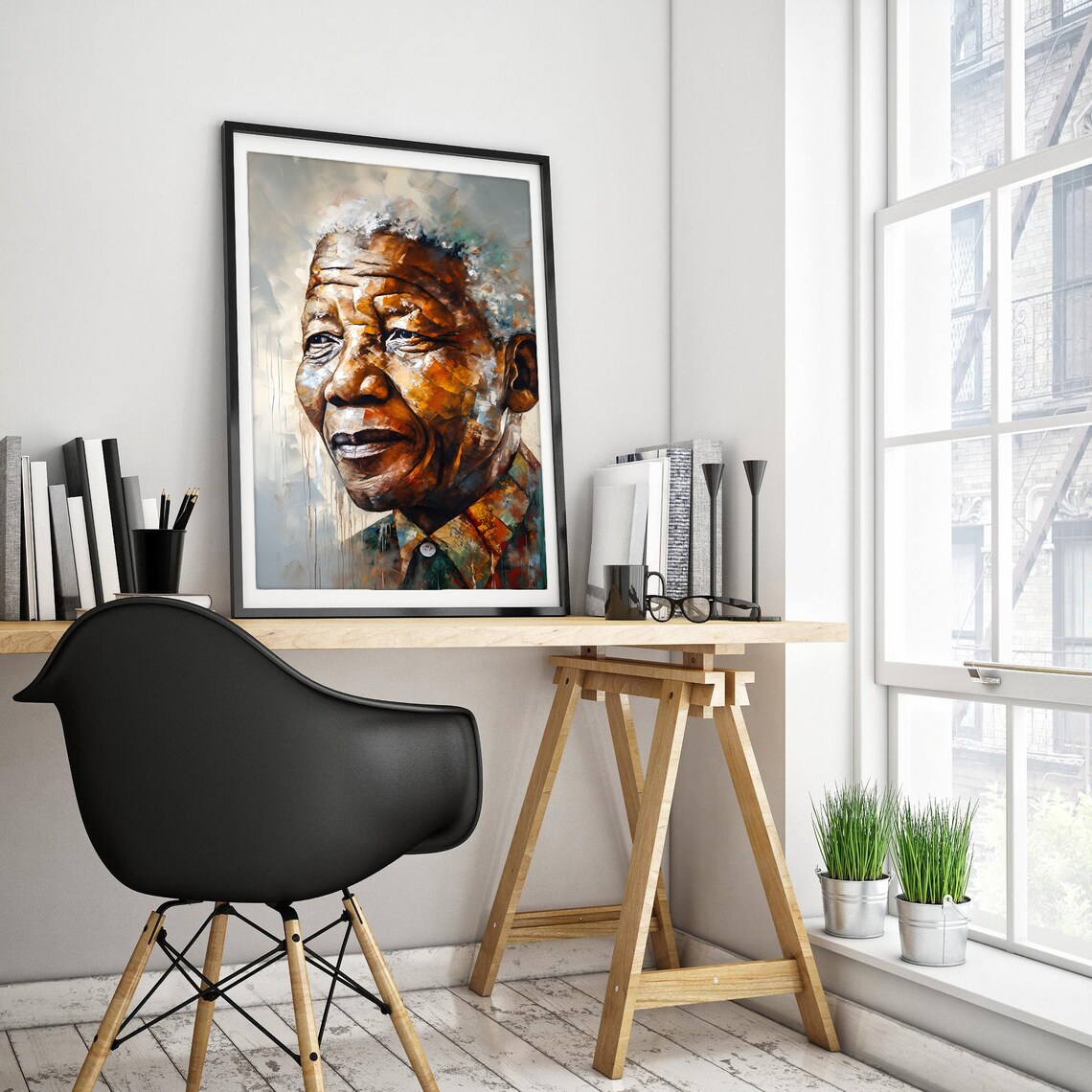 Nelson Mandela South Africa Abstract Art Print - Image 3
