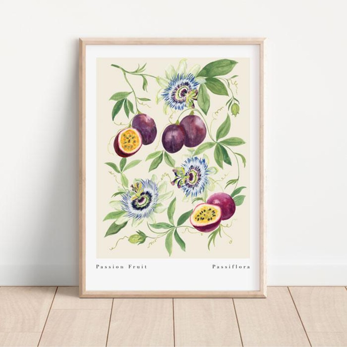 Passion Fruit Botanical Art Print, Kitchen Decor