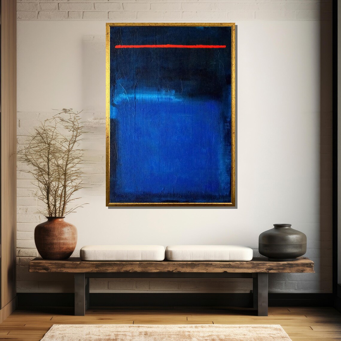 Mark Rothko Untitled Blue and Red Abstract Art Print - Image 5