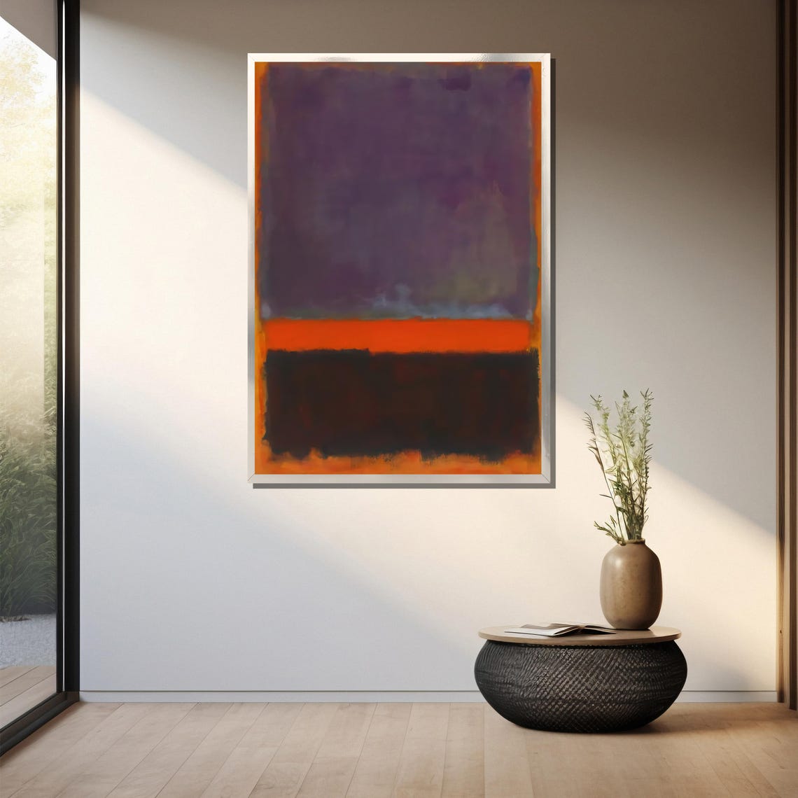 Mark Rothkos Bold Purple And Fiery Red Abstract Painting A Striking Art Gift For Modern And Contemporary Interiors - Image 3