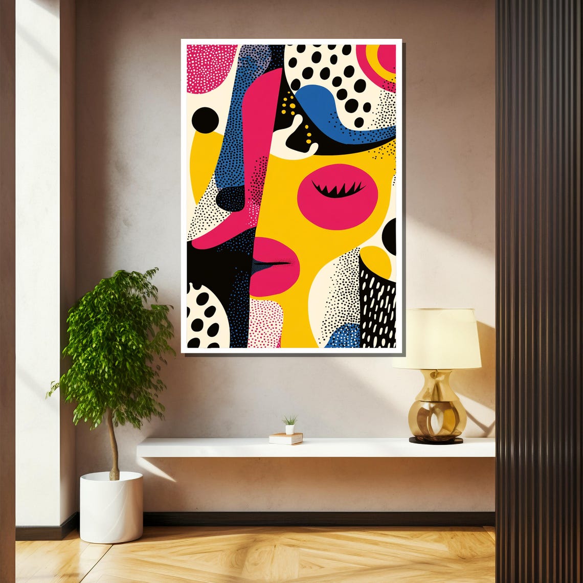 Bold Abstract Pop Art Geometric Modern Wall Decor Colorful Graphic Artwork Vibrant Contemporary Design Unique Home Gift - Image 2