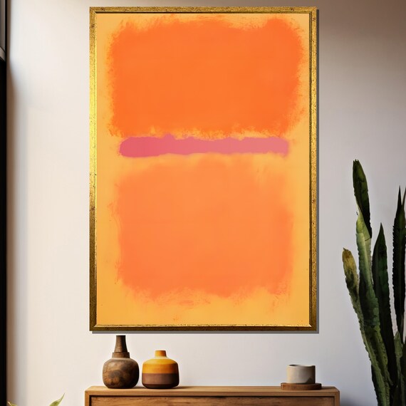 Mark Rothkos Untitled Orange And Pink Warm And Vibrant Abstract Painting Ideal Gift For Modern Art Lovers